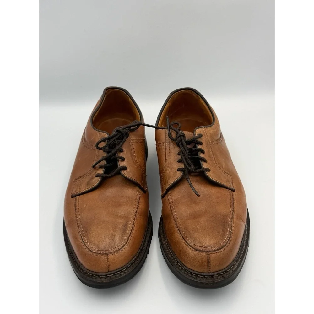 Allen Edmonds Wilbert Split Toe Derby Brown Leather Shoes 10.5D USA